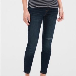 New Gap Maternity Destructed Demi Panel Jeans